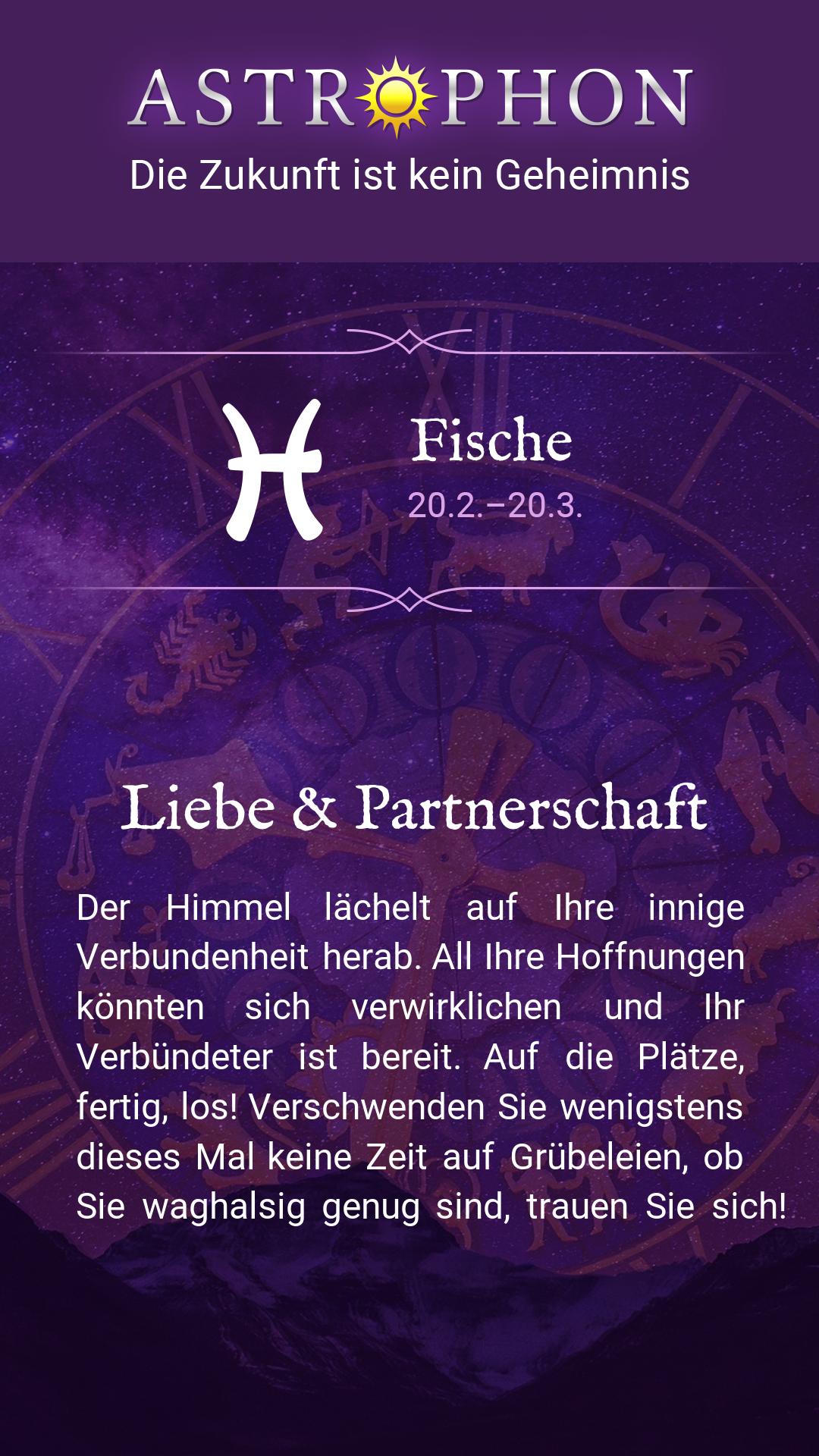 Liebeshoroskon für Fische