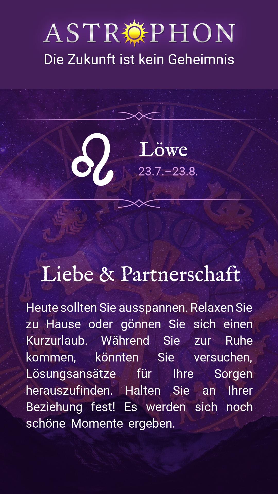 Liebeshoroskon für Löwe