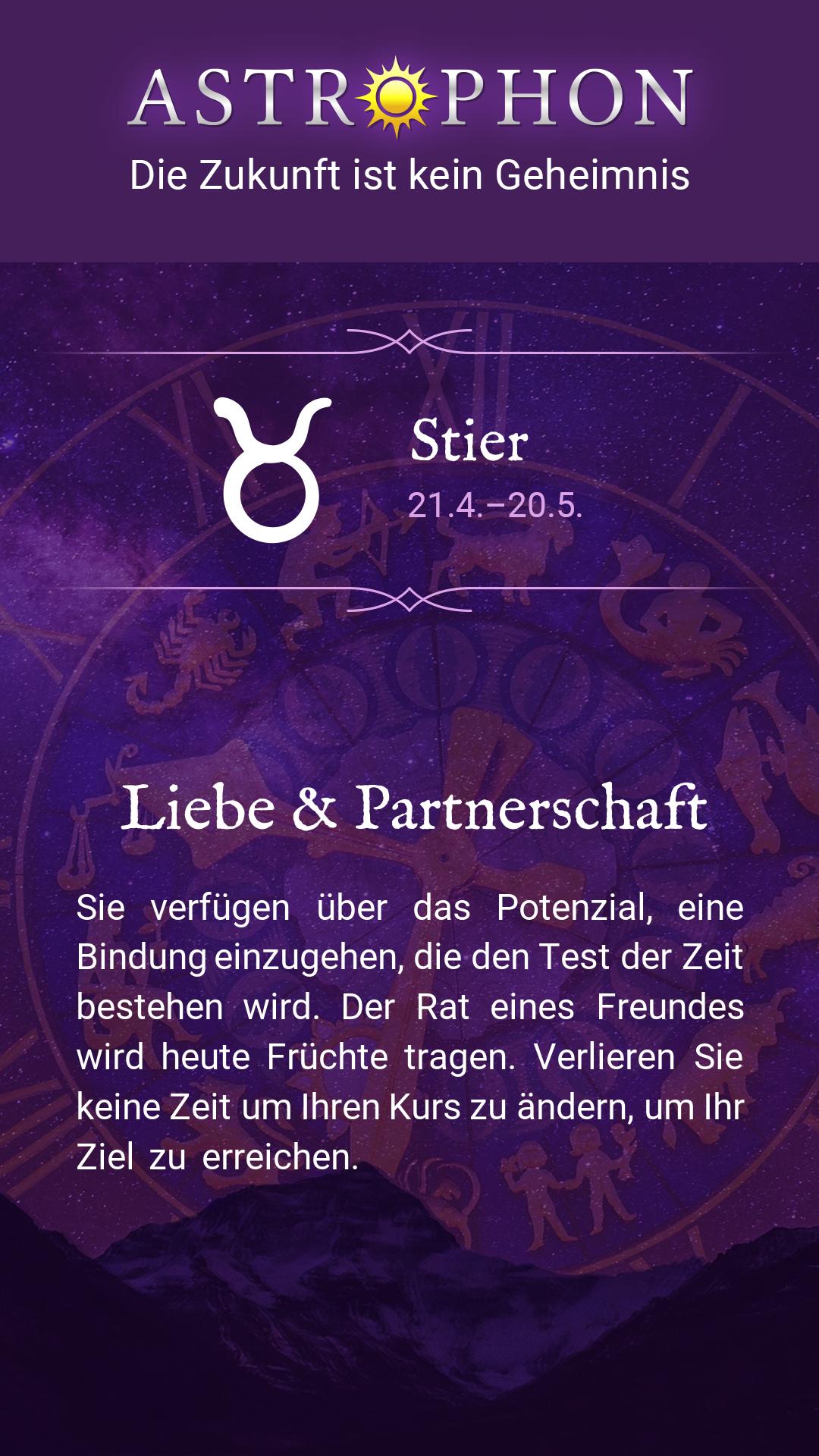 Liebeshoroskon für Stier